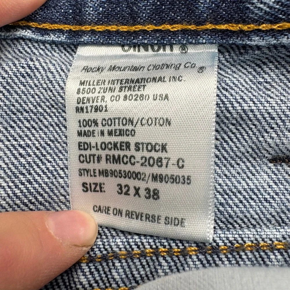 Cinch Mens Green‎ Label Denim Western Straight Leg Jeans 32x38 Made in Mexico